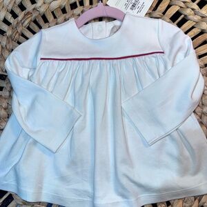 The Beaufort Bonnet Company White and Pink Long Sleeve Top